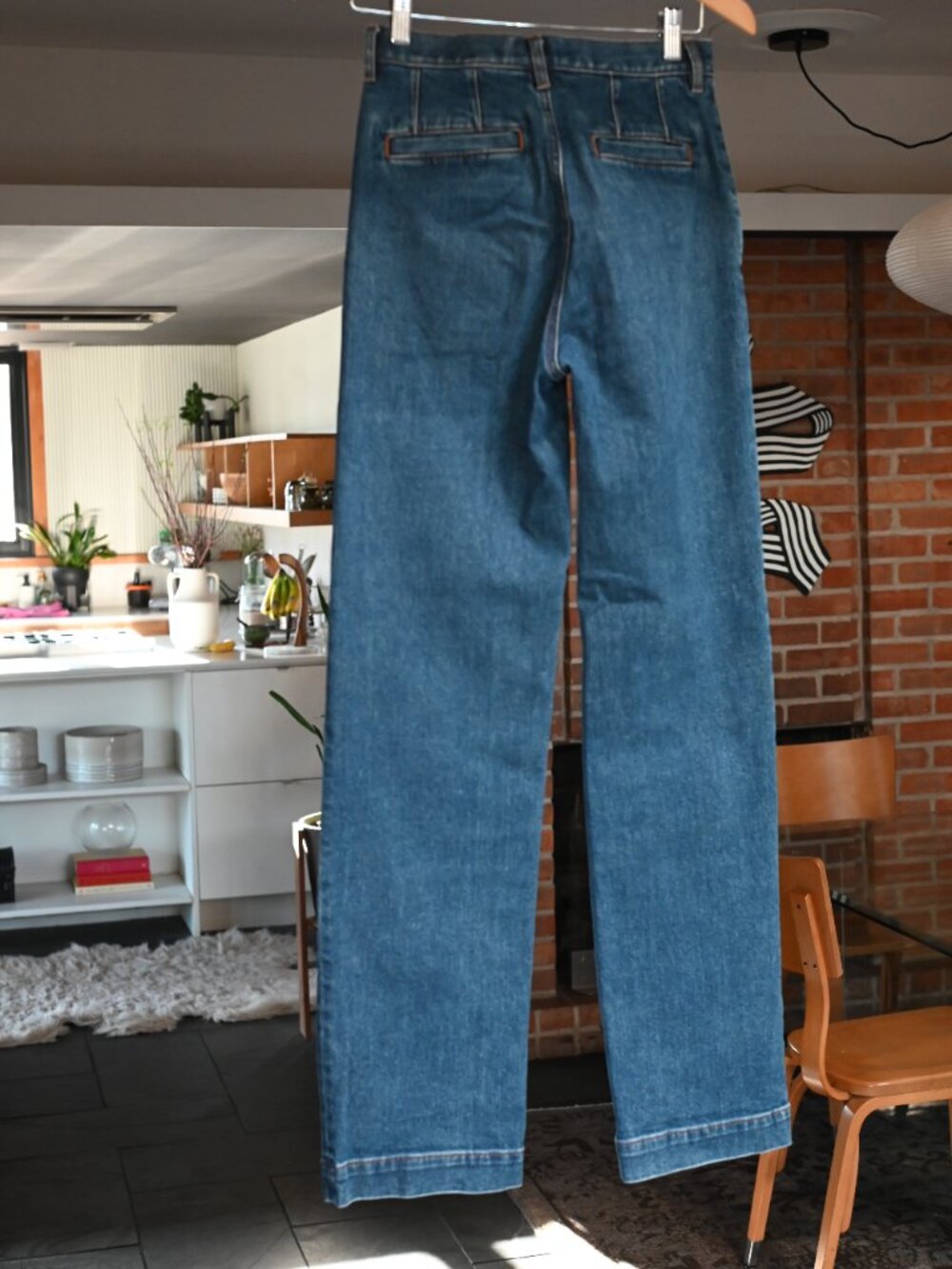 A.P.C. High-Rise Straight-Leg Jeans in Dark Blue - Picture 4 of 6